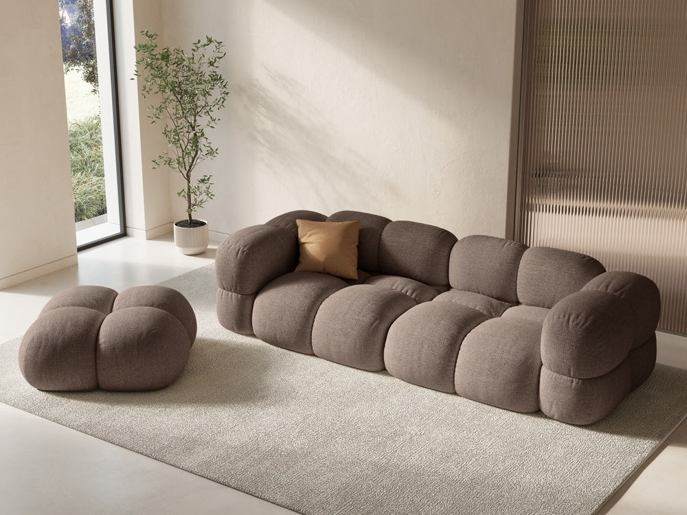 Loretto Light Brown 4 Seater Sofa, lifestyle view
