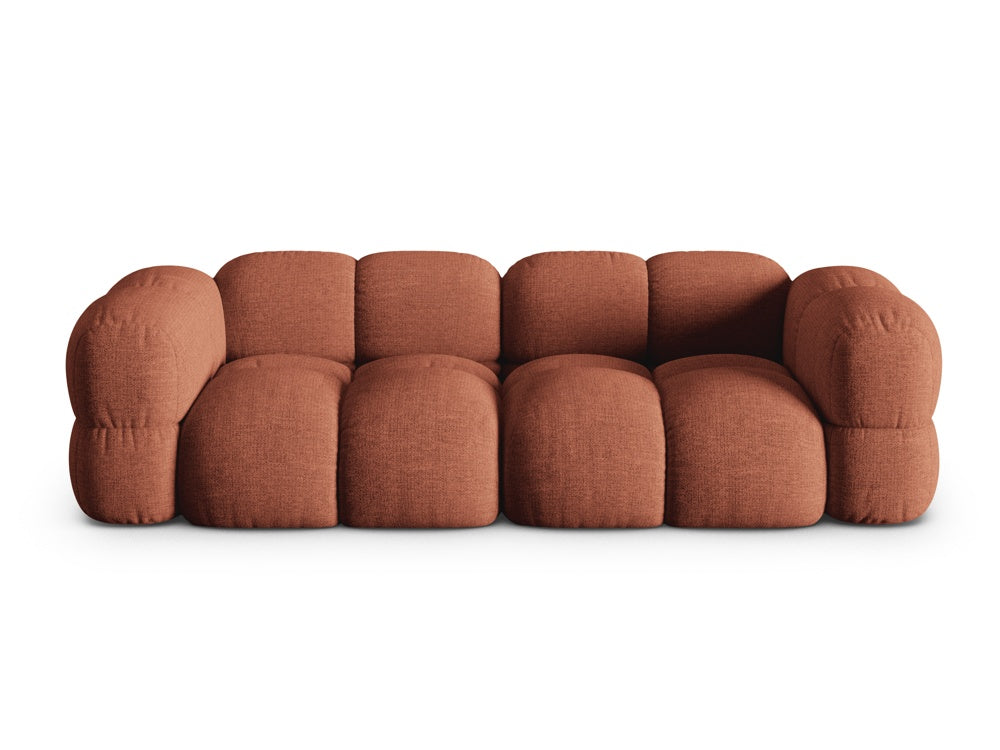 Loretto Burnt Orange 4 Seater Fabric Sofa
