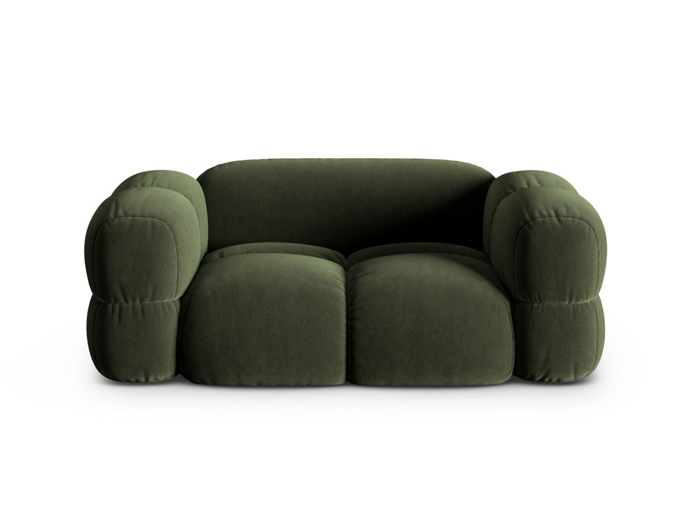 Loretto Green 2 Seater Fabric Sofa