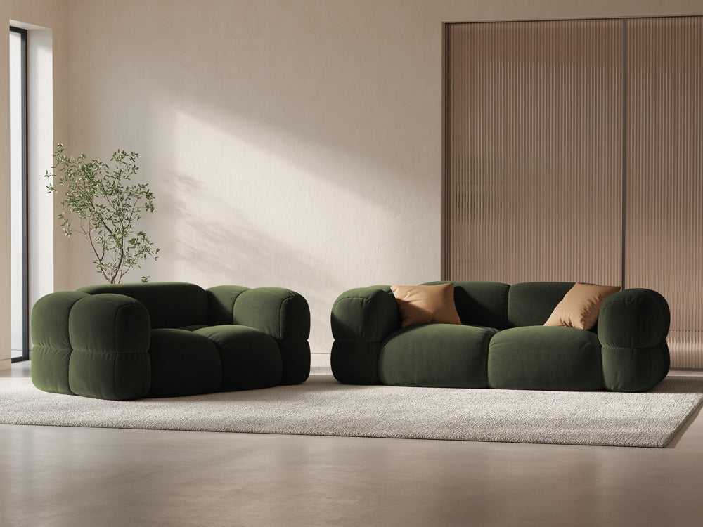 Loretto Green 2 Seater Sofa, lifestyle view