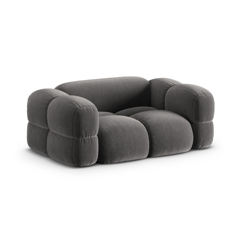 Loretto Grey 2 Seater Sofa, angled view