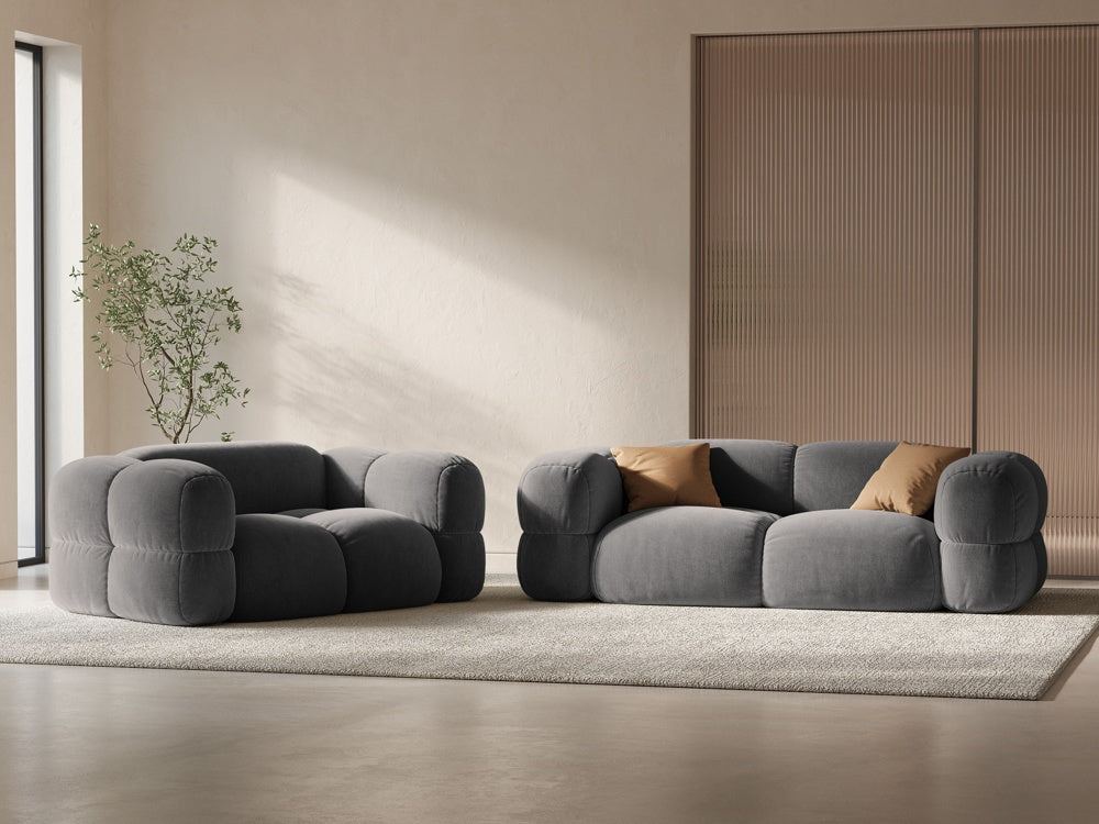 Loretto Grey 2 Seater Sofa, lifestyle view