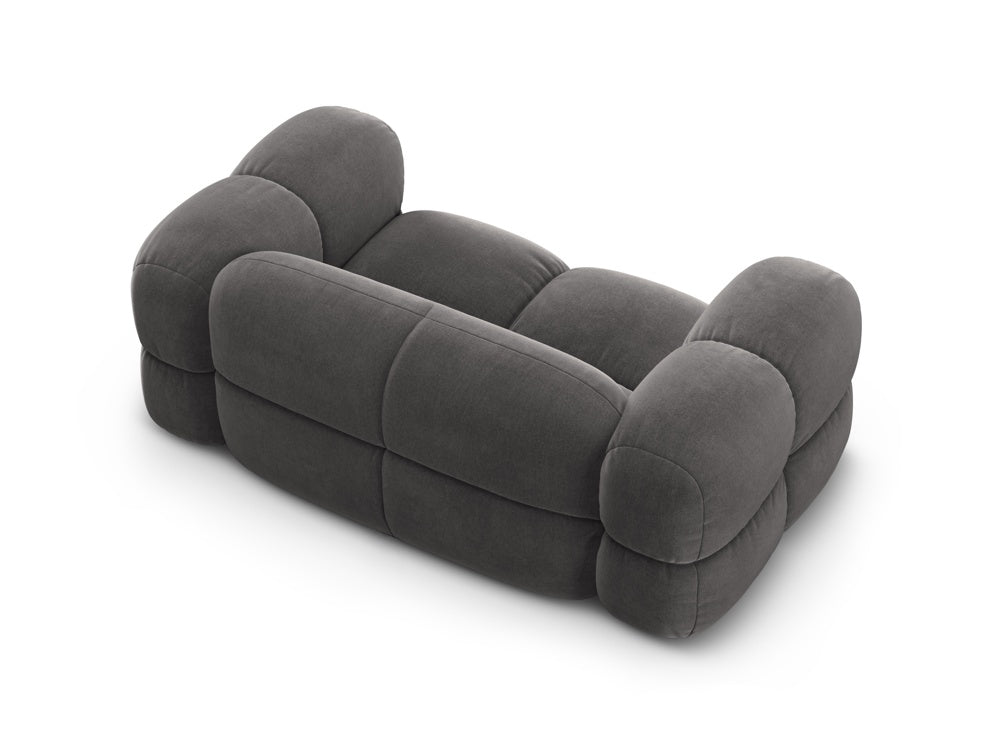 Loretto Grey 2 Seater Fabric Sofa