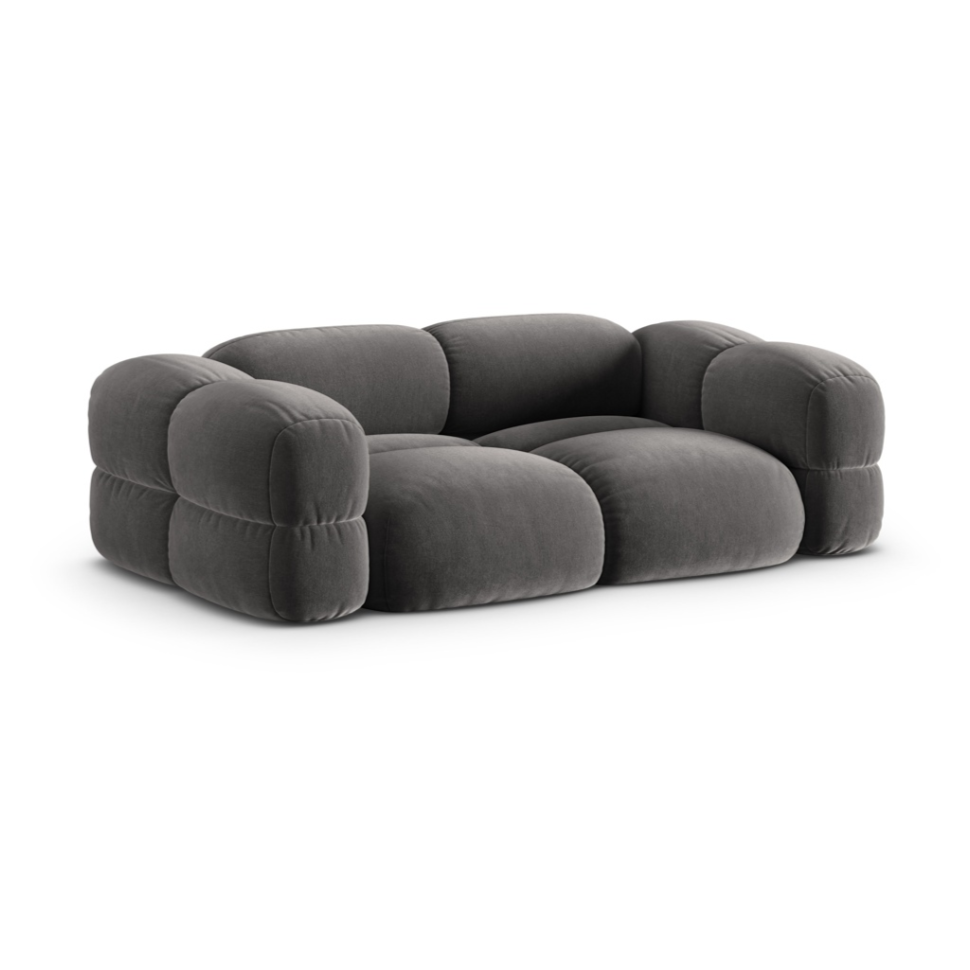 Loretto Grey 3 Seater Sofa, angled view