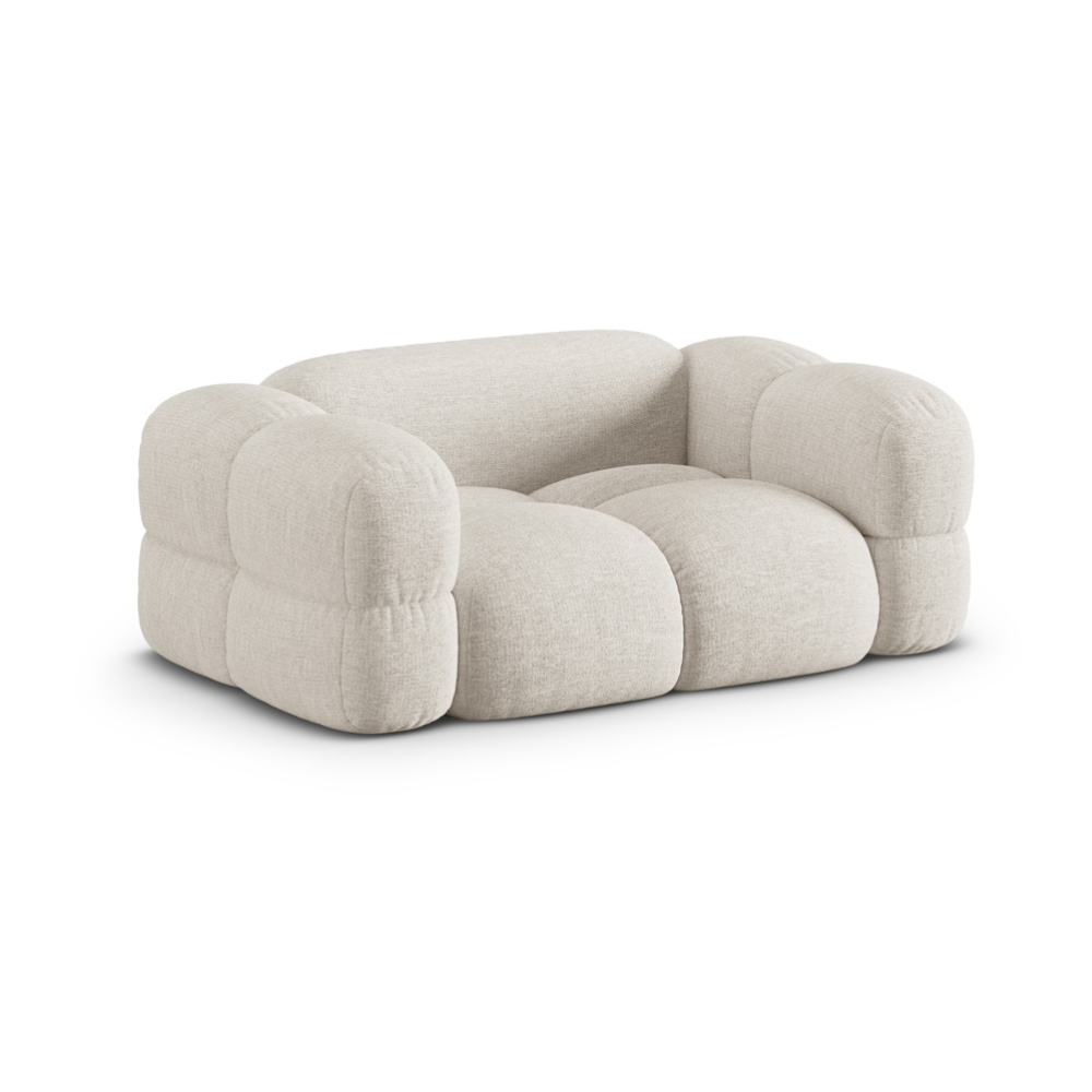 Loretto Light Beige 2 Seater Sofa, angled view