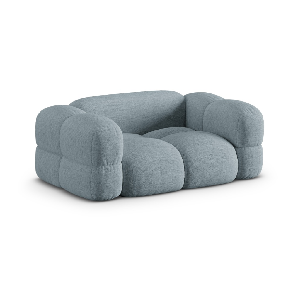 Loretto Light Blue 2 Seater Fabric Sofa