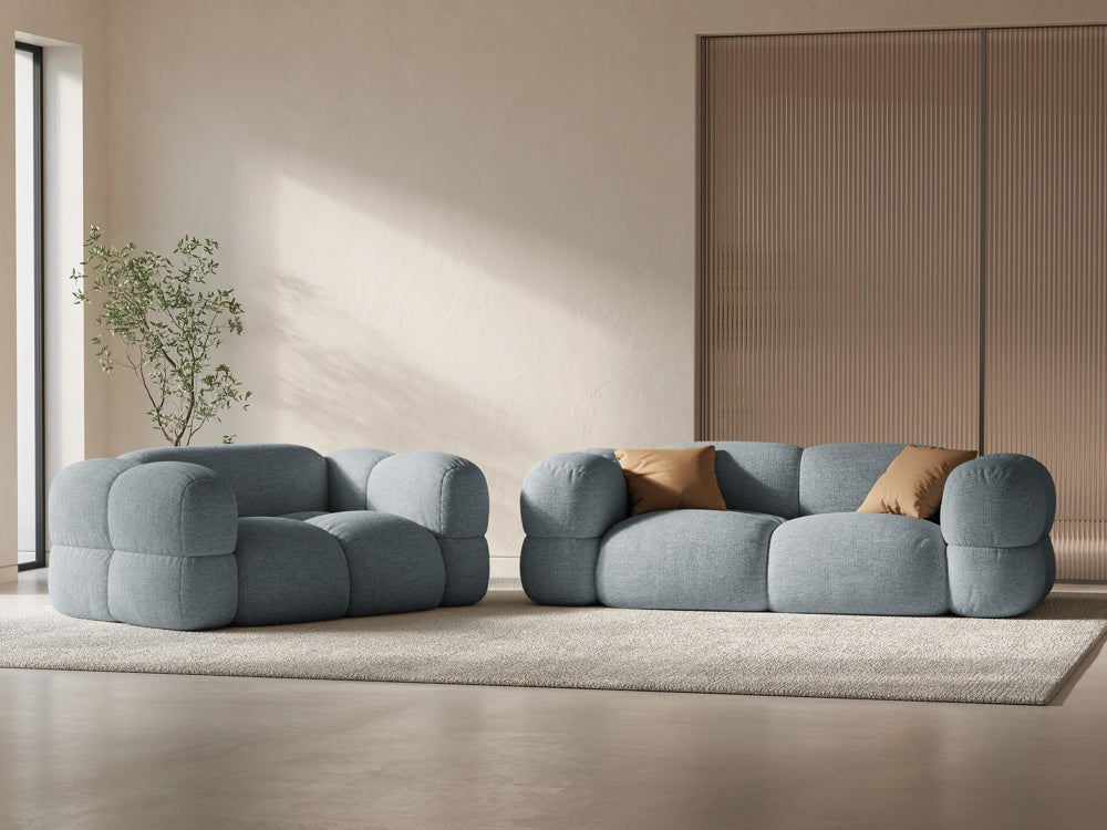 Loretto Light Blue 2-Seater Sofa, lifestyle view