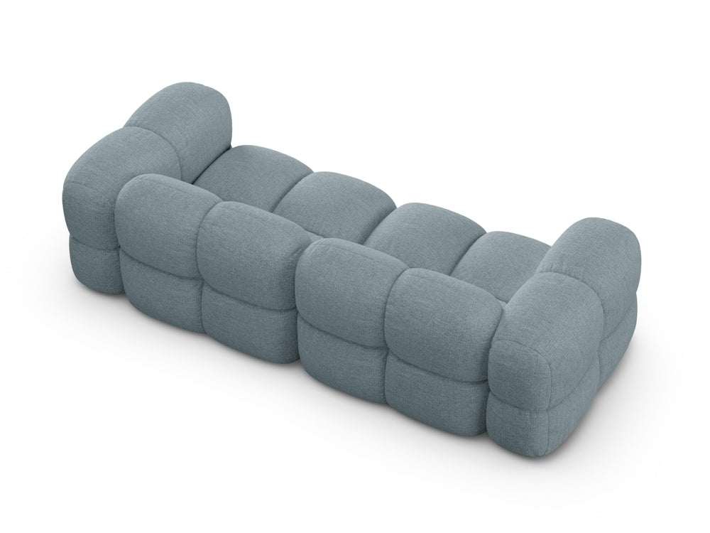 Loretto Light Blue 4 Seater Fabric Sofa
