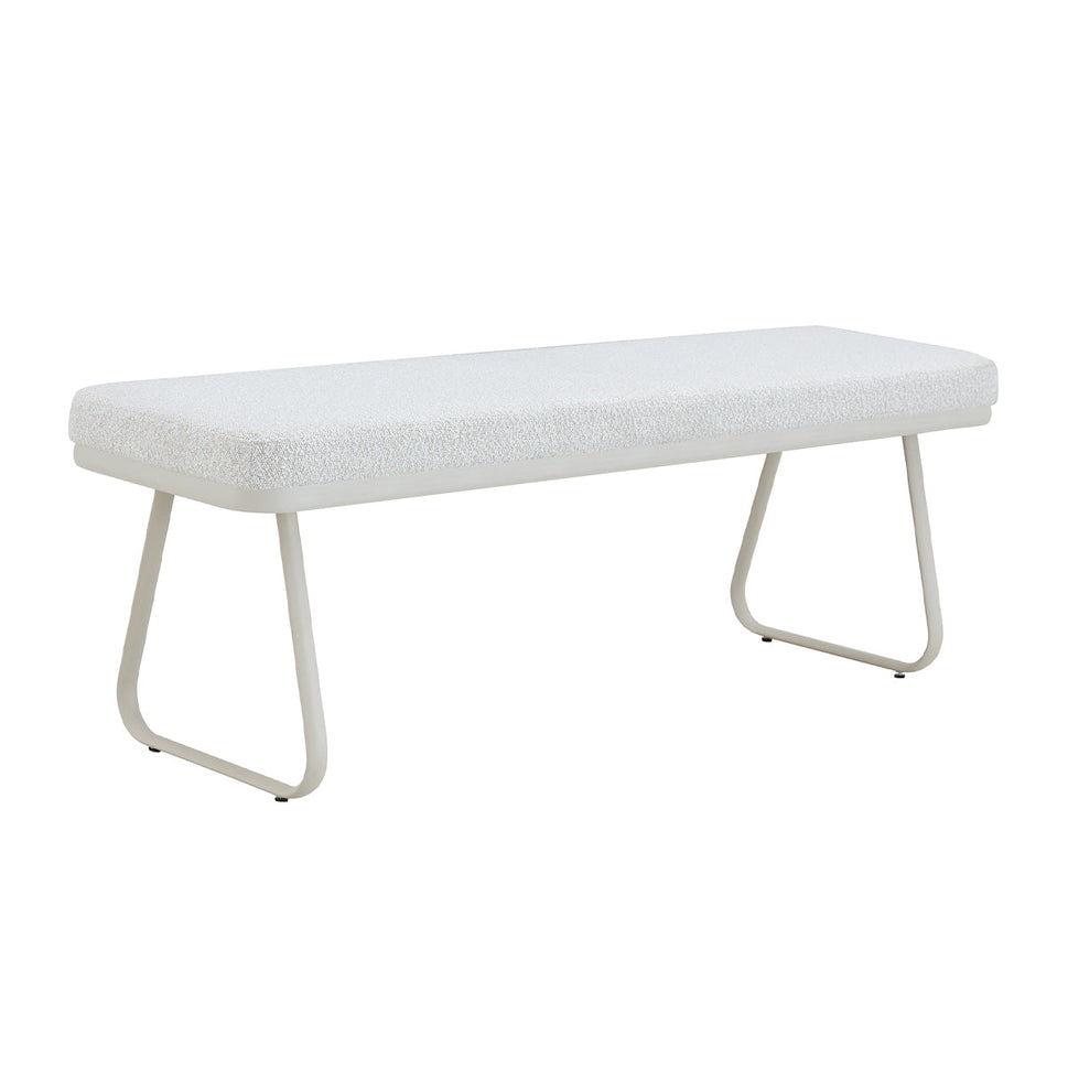 Luca Cream Boucle Bench