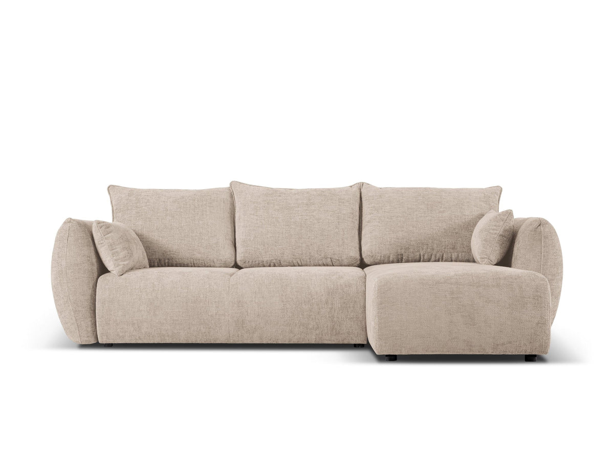 Matera Beige Corner Sofa Bed, living room setting