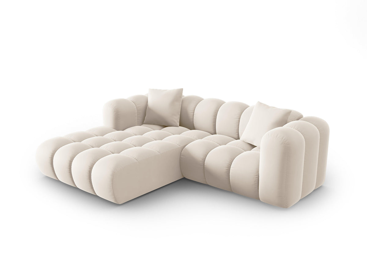 Adara Beige 3 Seater Fabric L-Shape Corner Sofa