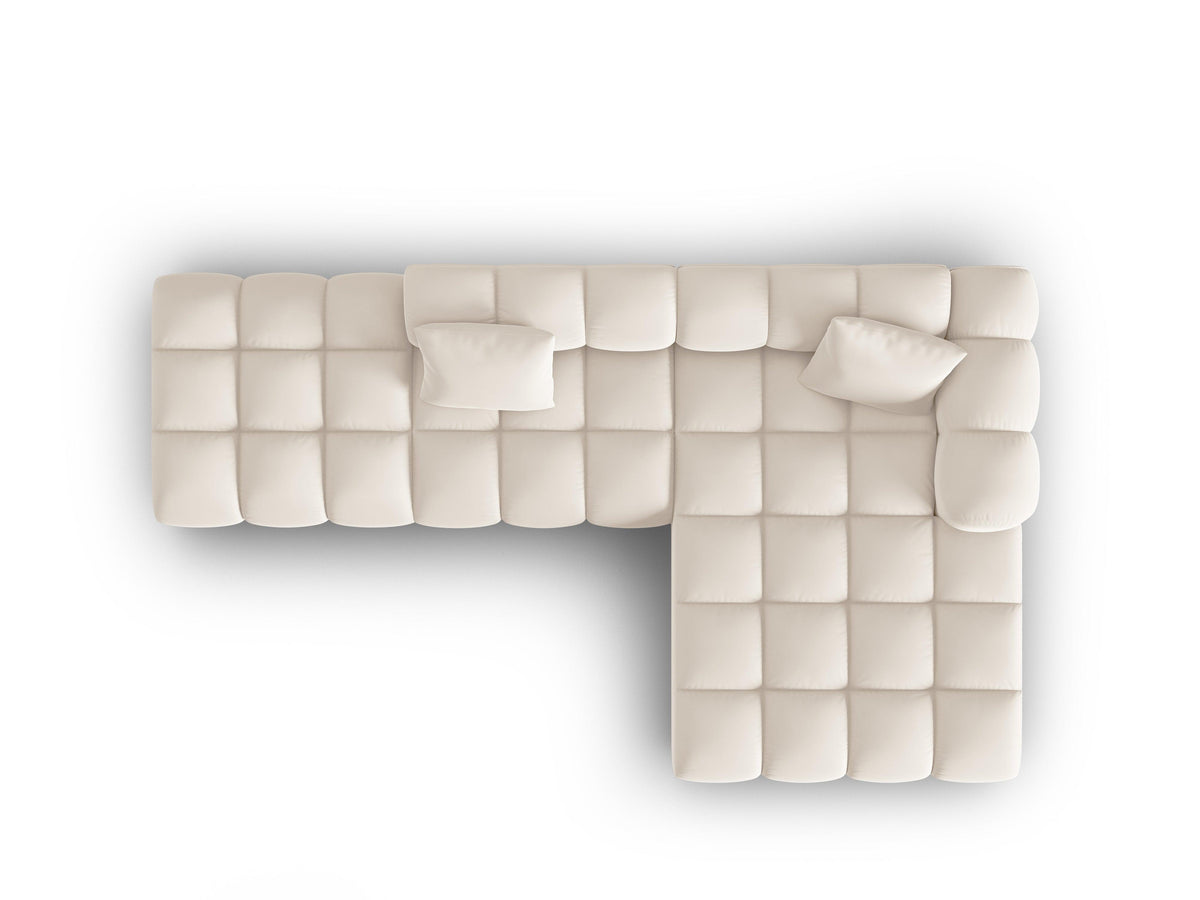 Adara Beige 5-Person Corner Sofa, room setting view