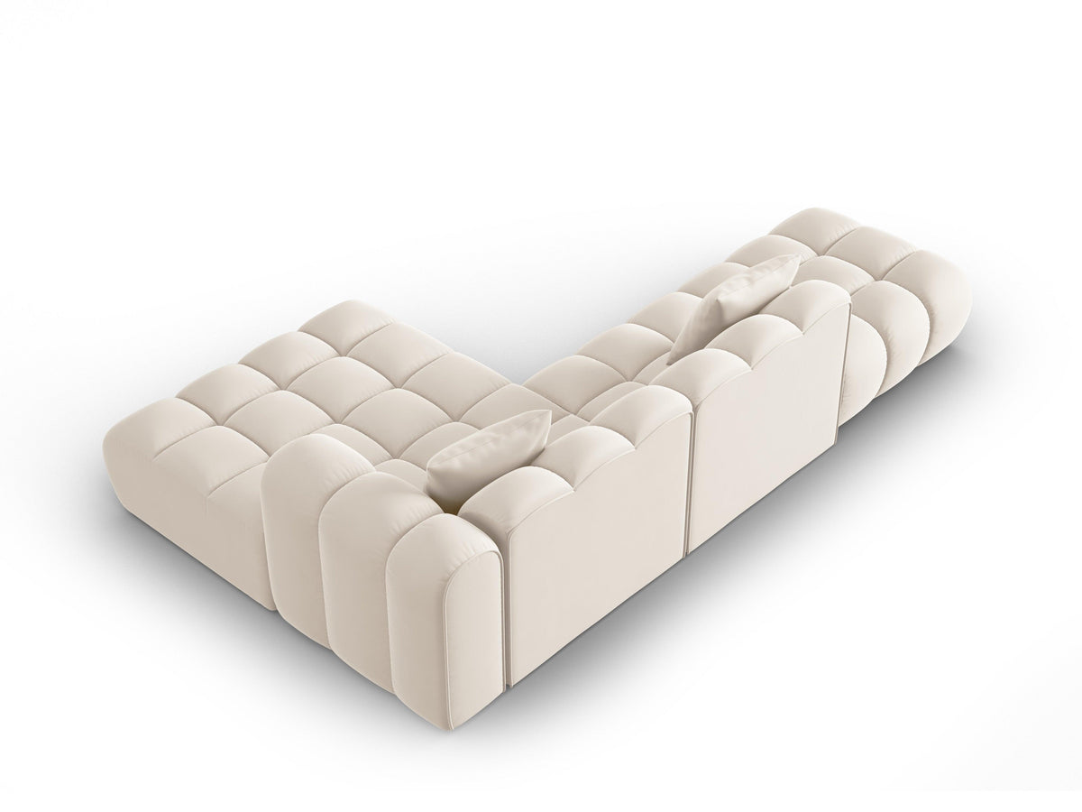 Adara Beige 5 Seater Fabric L-Shape Corner Sofa