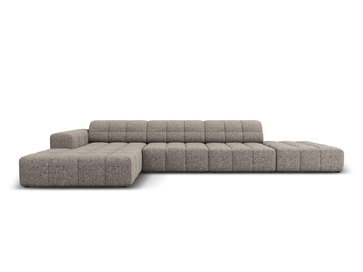 Chicago Grey 5 Seater Fabric L-Shape Corner Sofa