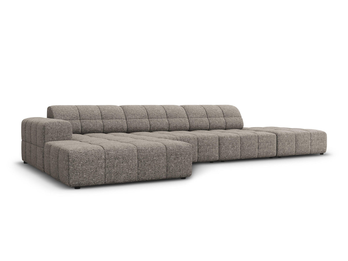 Chicago Grey 5 Seater Fabric L-Shape Corner Sofa