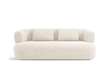 Rovena White 3 Seater Boucle Sofa