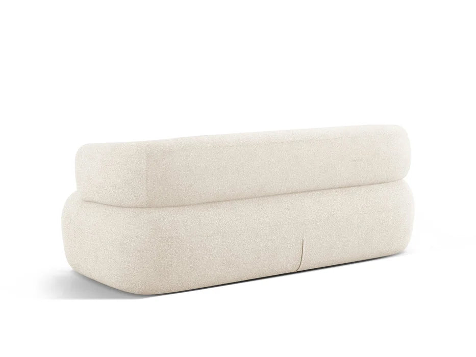 Rovena White Boucle Sofa seen from above