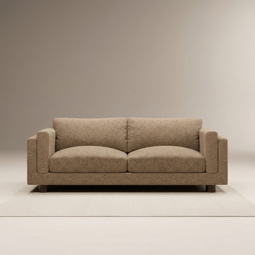 Selma Brown 3 Seater Fabric Sofa