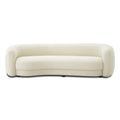 Serenity White 3 Seater Boucle Curved Sofa