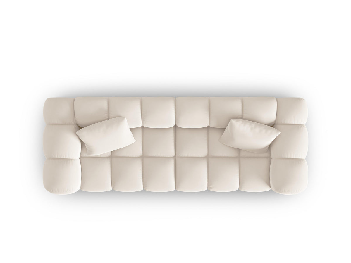 Adara Beige 3 Seater Fabric Sofa