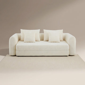 Sofia Beige 3 Seater Boucle Sofa Bed