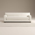 Solace Cream 3 Seater Fabric Sofa