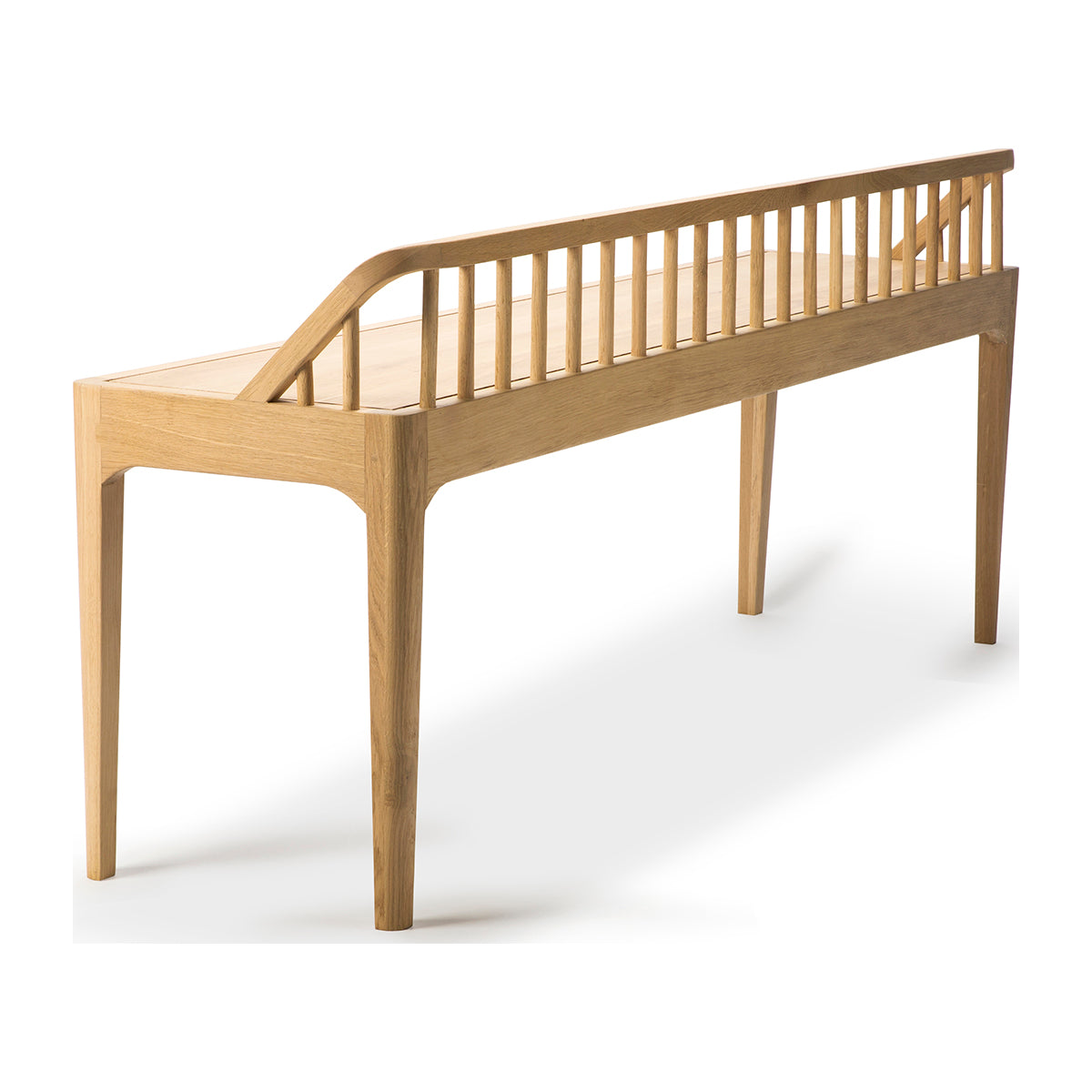Spindle Oak Bench