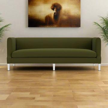 Sterling Olive Green 2 Seater Fabric Sofa