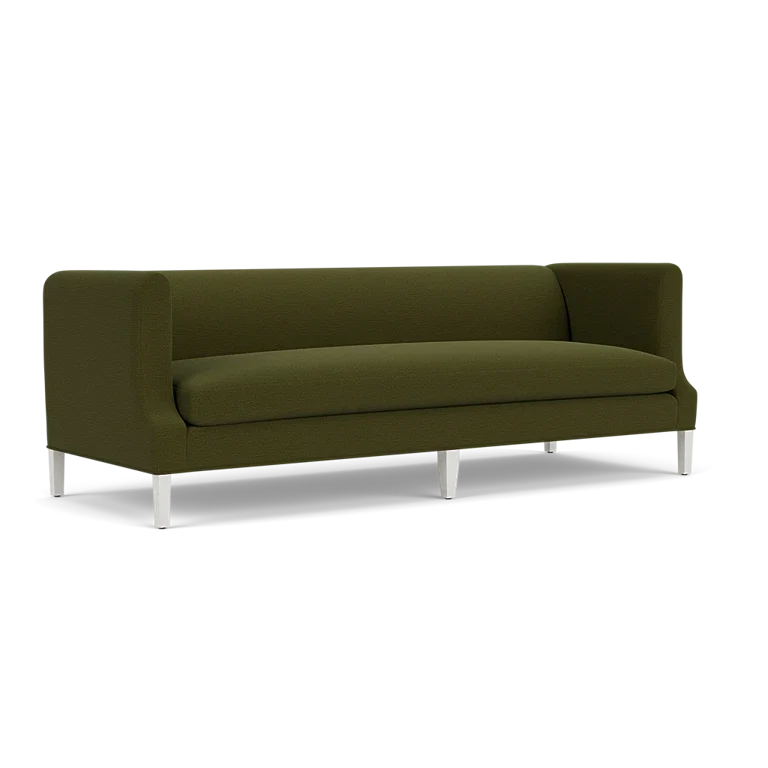 Sterling Olive Green 2 Seater Fabric Sofa – angled view