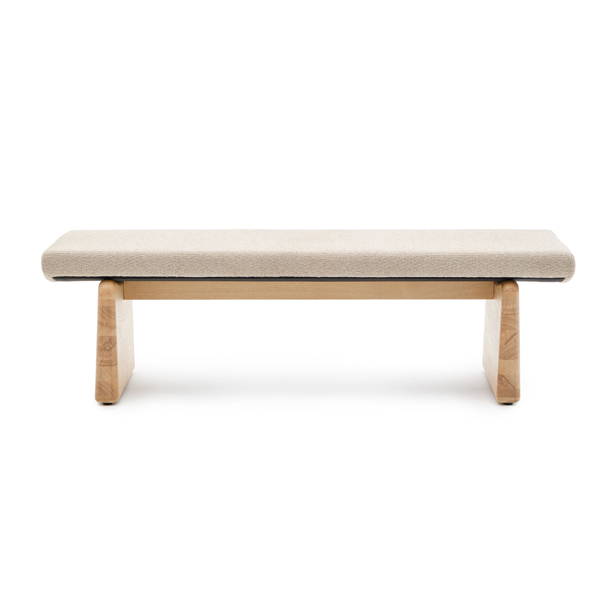 Topaz Beige Natural Bench, angled view