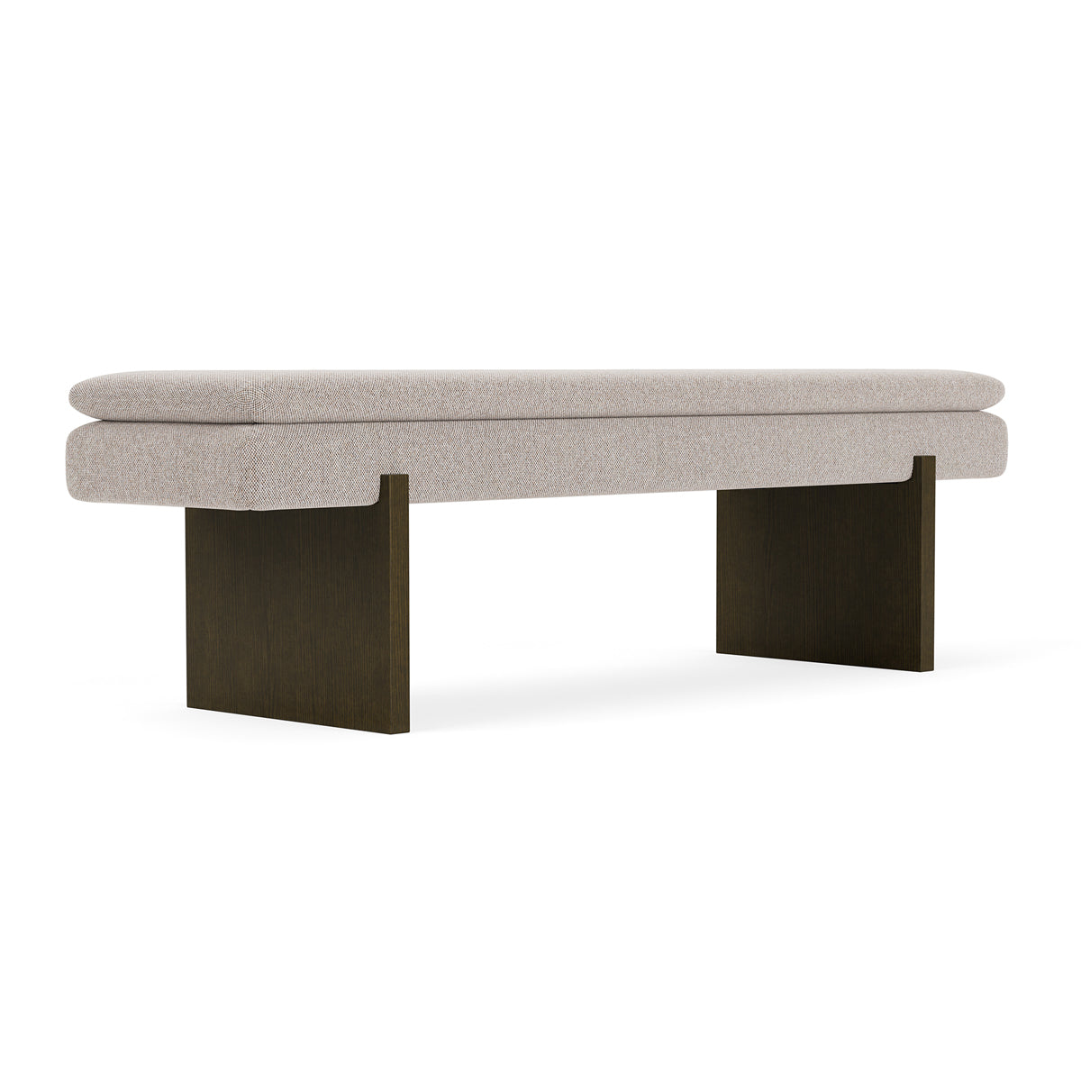 Umi Dark Walnut Agnes Brown Bench, front view