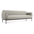 Velona Light Grey 2 Seater Fabric Sofa