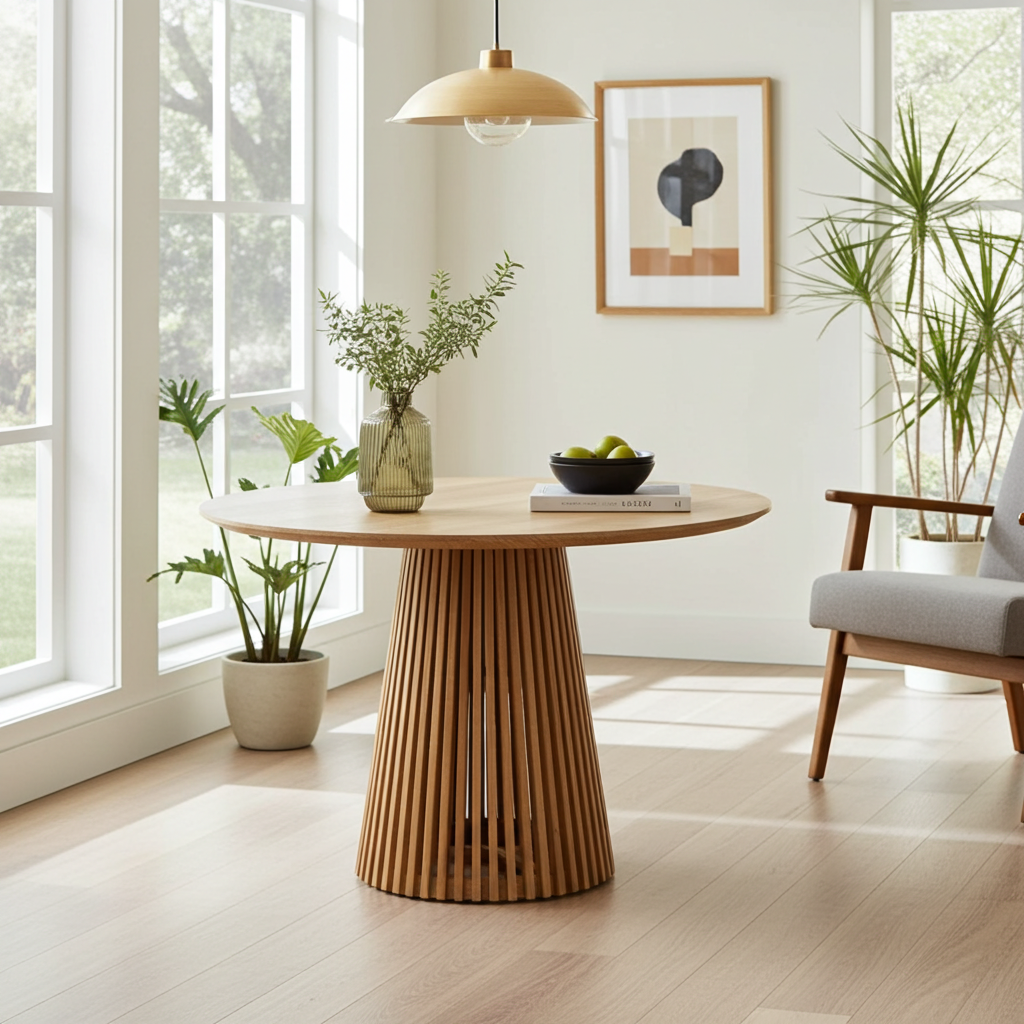 Aeris Solid Beech Wood Round Table (4 Sizes)